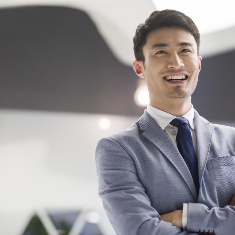 Confident Chinese businessman